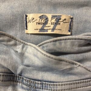 We The Free Light Blue Denim Shorts